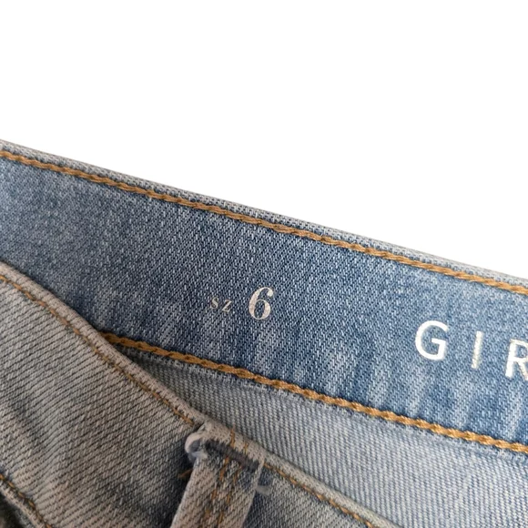 WHBM The Girlfriend Floral Embroidered Light Blue Jeans Size 6 - Picture 11 of 16